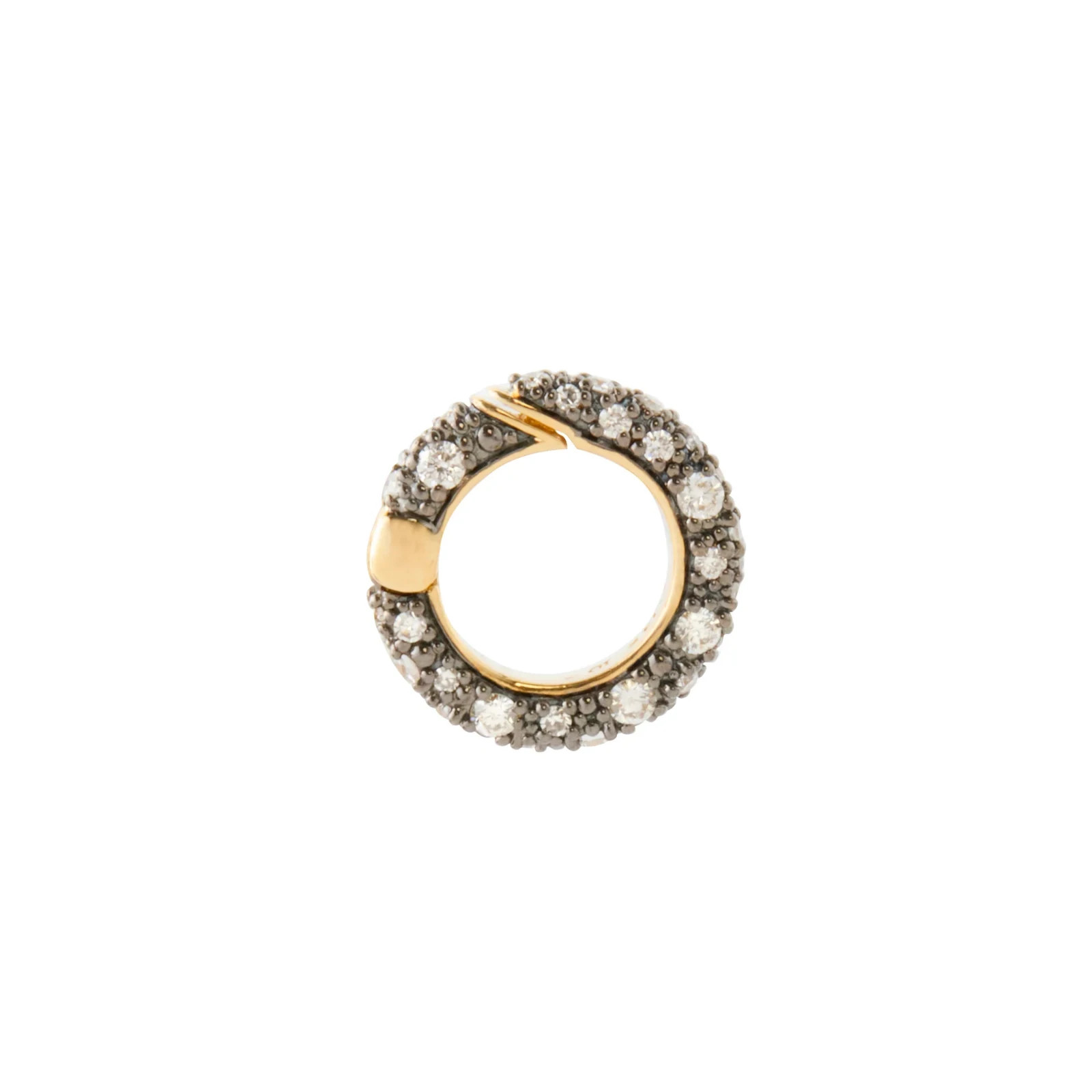 Circle Charm Lock Pendant With CZ Brass Metal Fashion Jewelry for gift