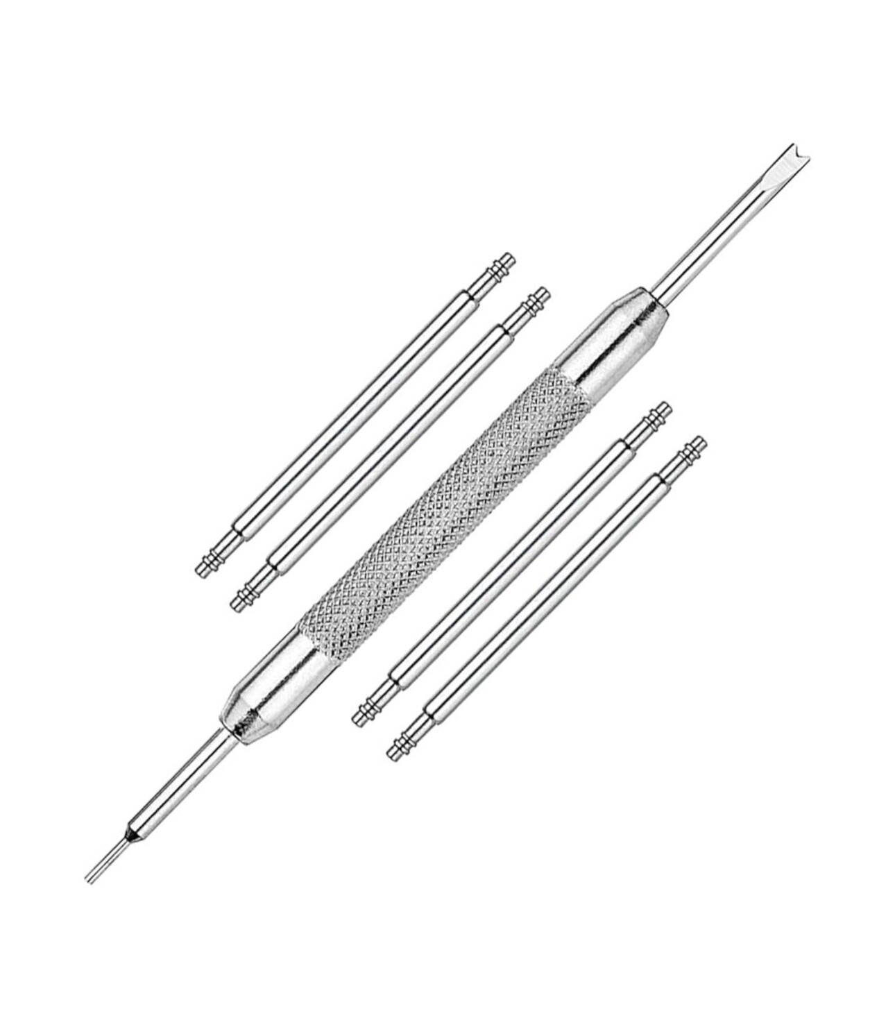 4 PCs Solid Heavy Duty Stainless Steel Watch Spring Bars Pins W/ Removal Tool