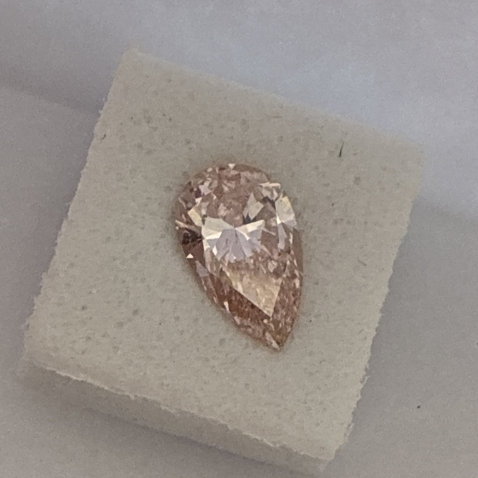 1.22 Ct Fancy Vivid Pink VS1 Pear Lab Grown Diamond IGI Certified Loose Diamond