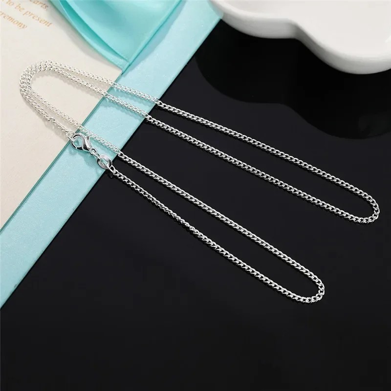 Real Solid Sterling Silver Diamond Cut Rope Chain Mens Boys Bracelet or Necklace