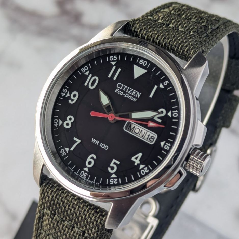 Citizen Eco Drive BM8180-03E Solar Men’s Military Watch 37mm Black Dial