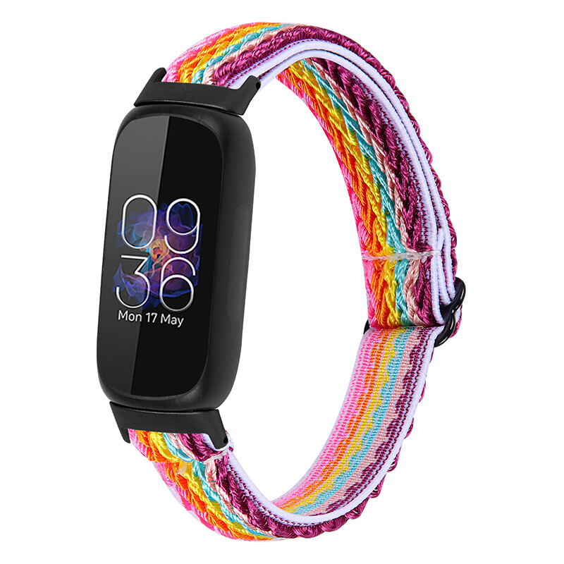 For Fitbit Inspire 3 Replacement Sports Band Woven Nylon Elastic Strap Band
