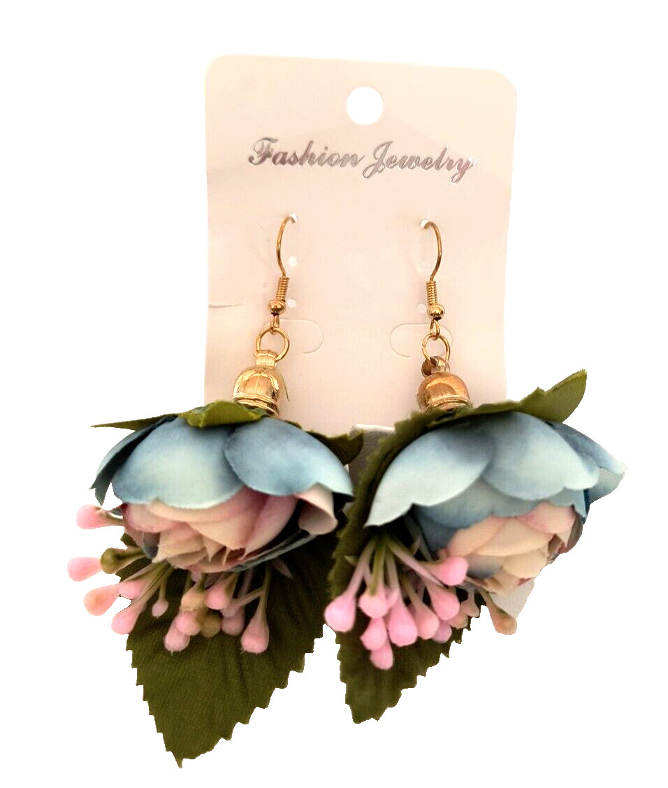 New Fashion Earrings for Pierced Ears Hook Style Polyester Multicolor Flowers