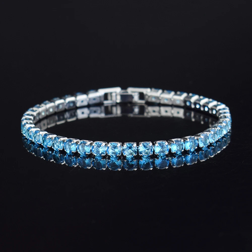 4Mm Micro-Inlaid Zircon Tennis Bracelet for Women 2025 New Men Bracelet Homme Je