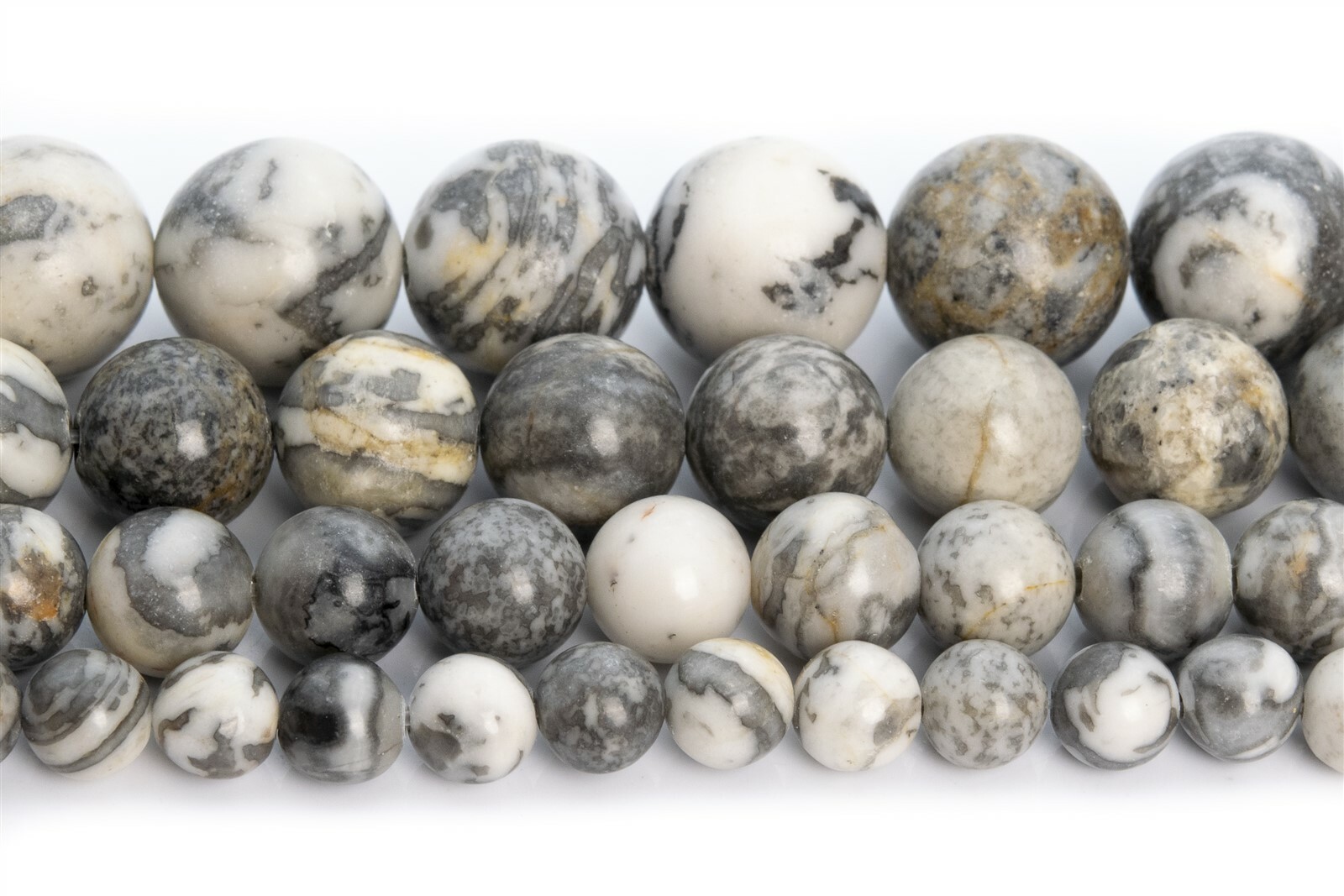 Natural Gray Crazy Lace Jasper Beads Grade AAA Round Loose Beads 6/8/10MM