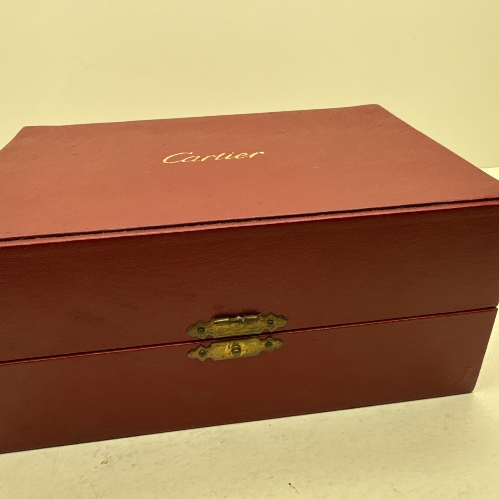 Vintage Cartier Box Velvet Watch Presentation Glass Double Case 7.5x5x3.5”