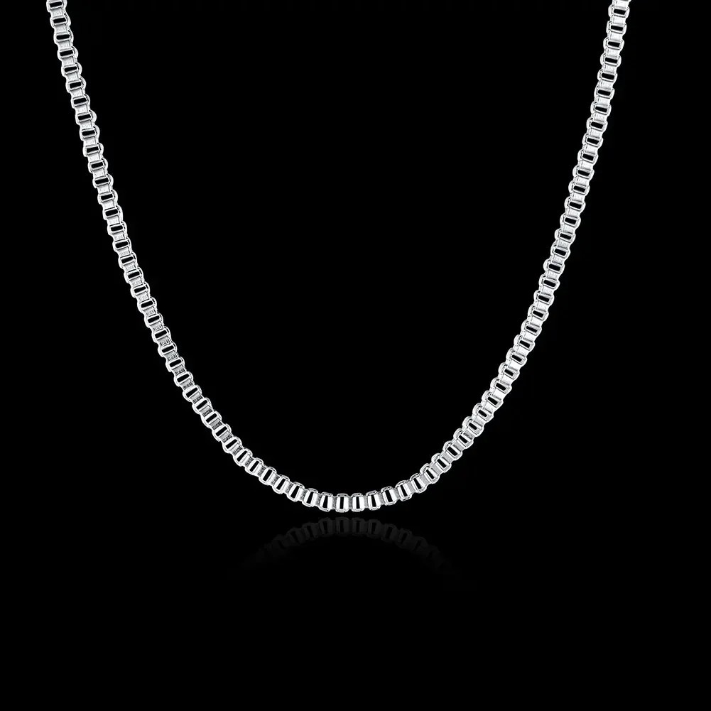 925 Sterling Silver Necklace 16/18/20/22/24 inches fine 1.5MM Box chain