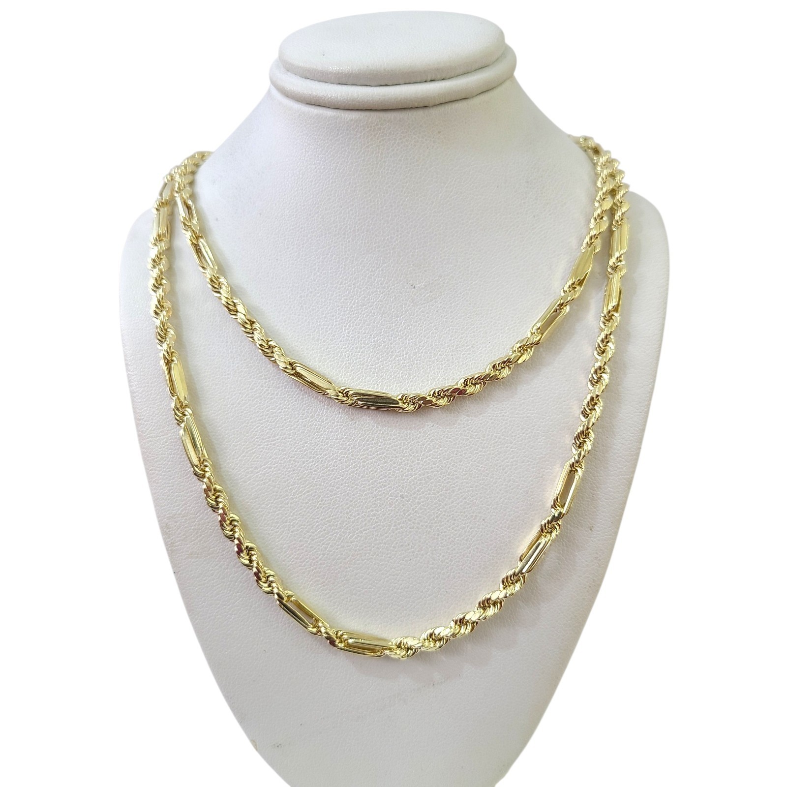 Real 14k Yellow Gold Milano Rope Chain 4mm Necklace 18″-30″ in Men Women