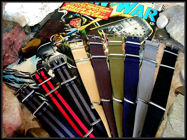 16mm 19mm NATO G10 ® Ballistic Nylon RAF Military watchband strap Bond IW SUISSE