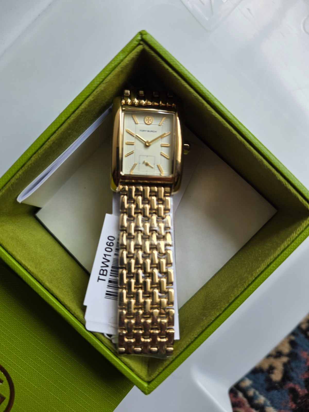 Tory Burch Women’s Eleanor Stainless Steel Bracelet Watch Gold 18 mm NEW TBW1060