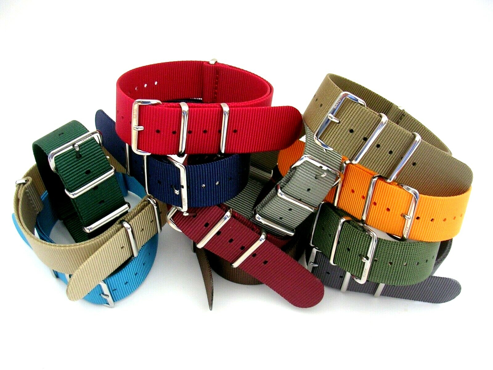 NATO® strap G10 Ballistic nylon military MoD diver Sport watch band Stitched USA