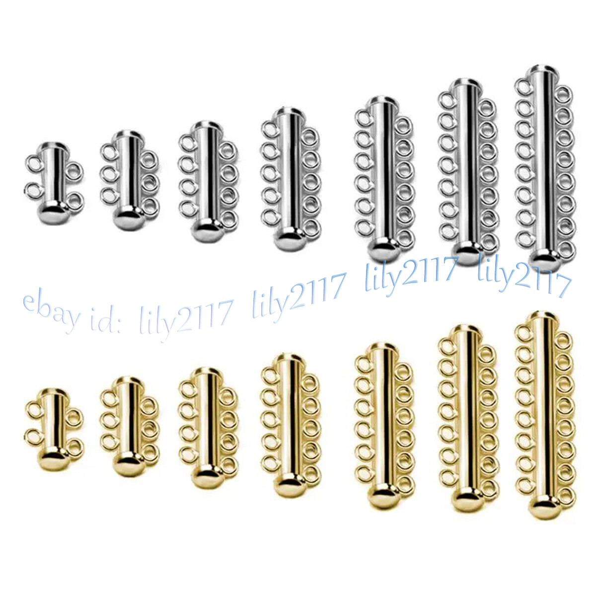 Multi-layered Magnetic Slide Lock Tube Clasps Connector For Jewelry Making DIY
