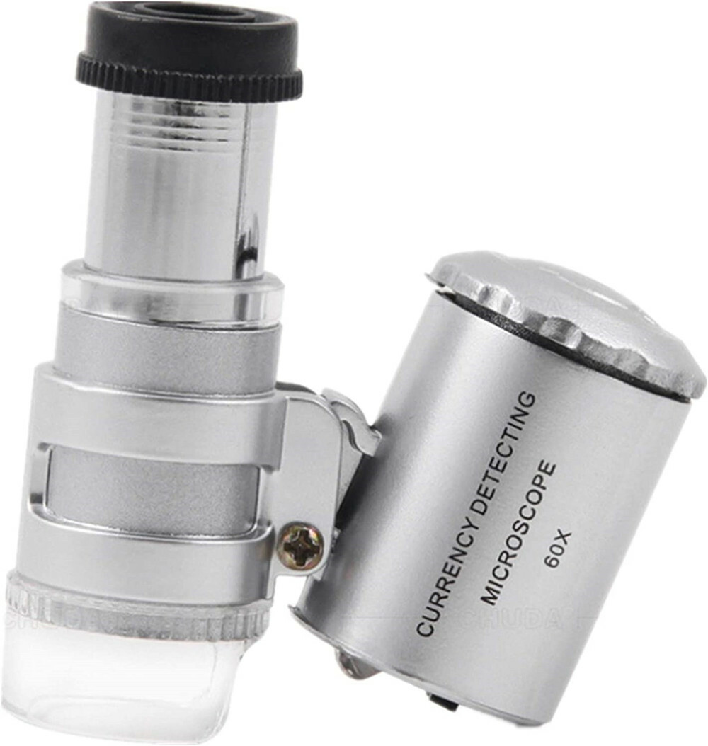 60X Magnifying Loupe Jewelry Jewelers Pocket Magnifier Loop Eye Glass Led Light