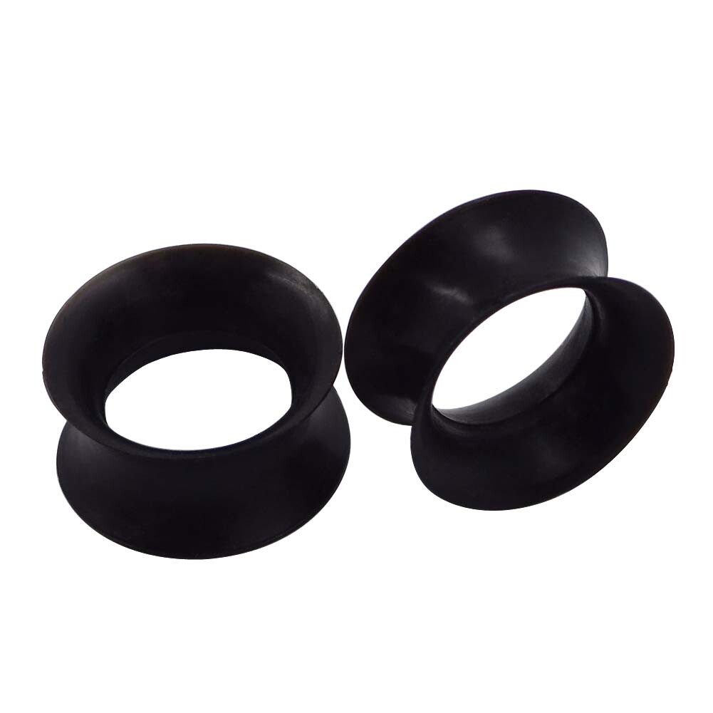 2pcs Thin Silicone Ear Gauges Flexible Flesh Tunnels Expander Stretching Plugs