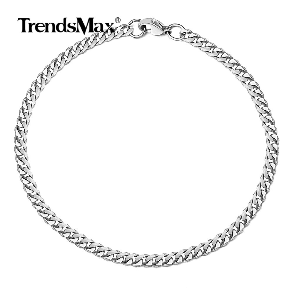 Mens Silver 316L Stainless Steel Cuban Curb Chain Necklace Choker 3/5/7/9/11mm