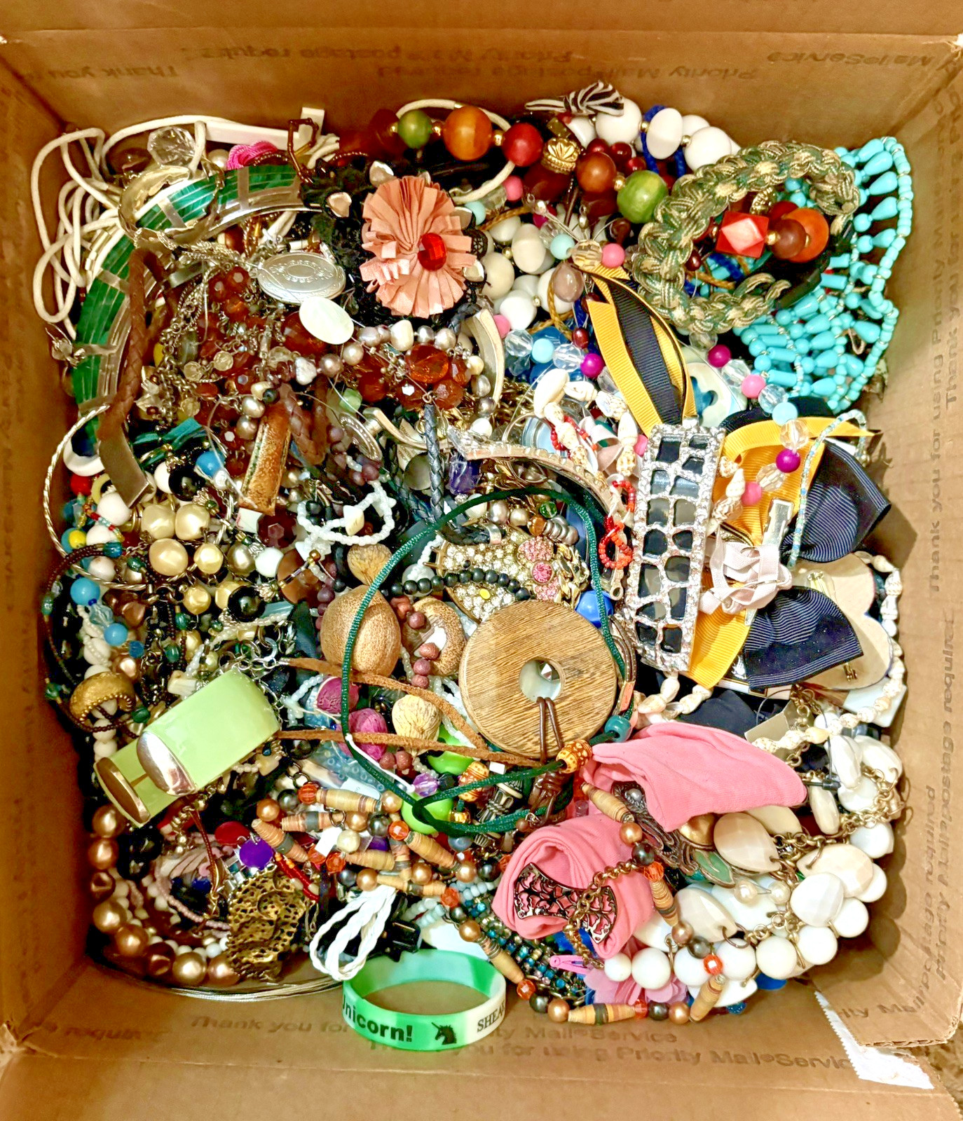 22LBS Modern Vintage Tangled Broken Wearable Craft Repurpose Junk Jewelry Lot