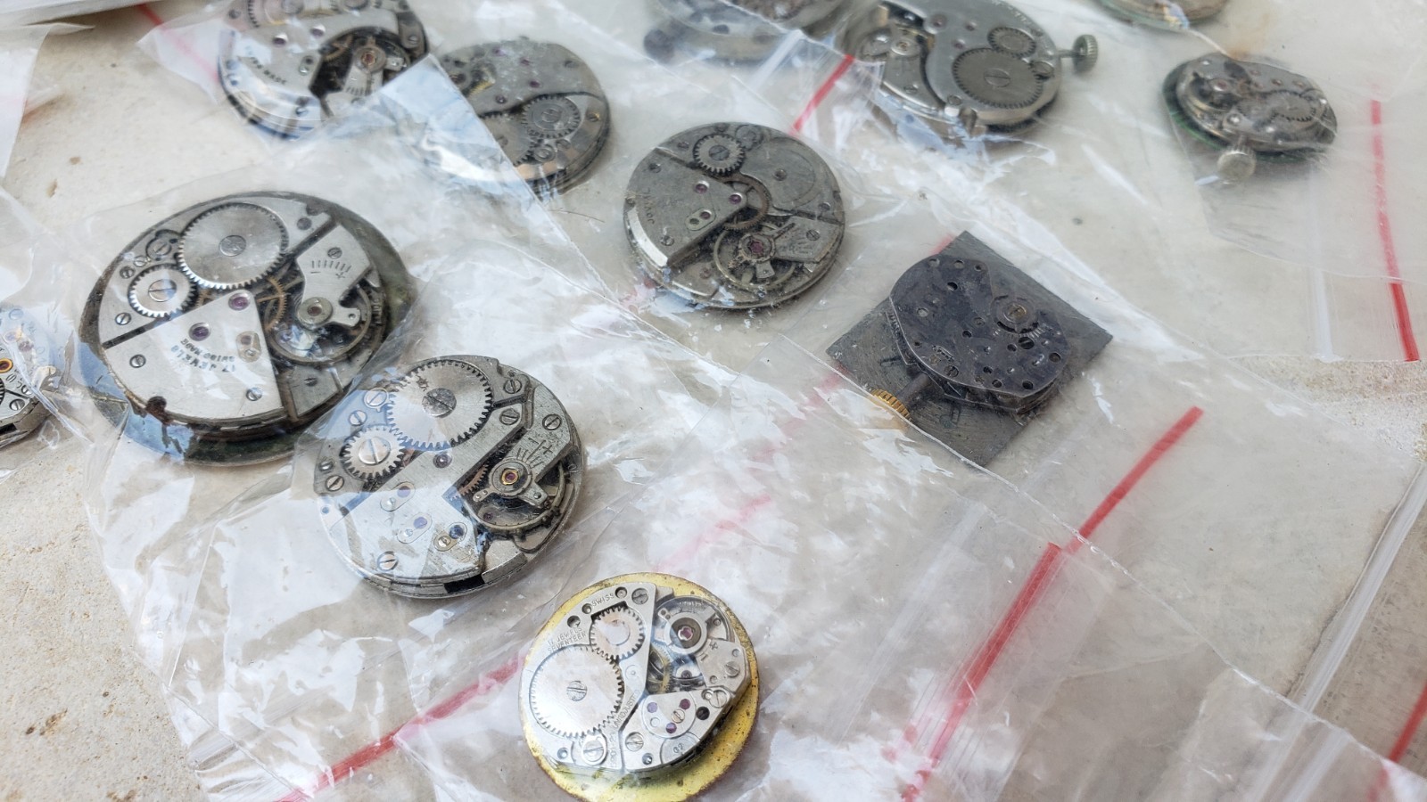 Antique Vintage Automatic Manual Wind Mixed Watch Movements- Lot Of 44 Movement