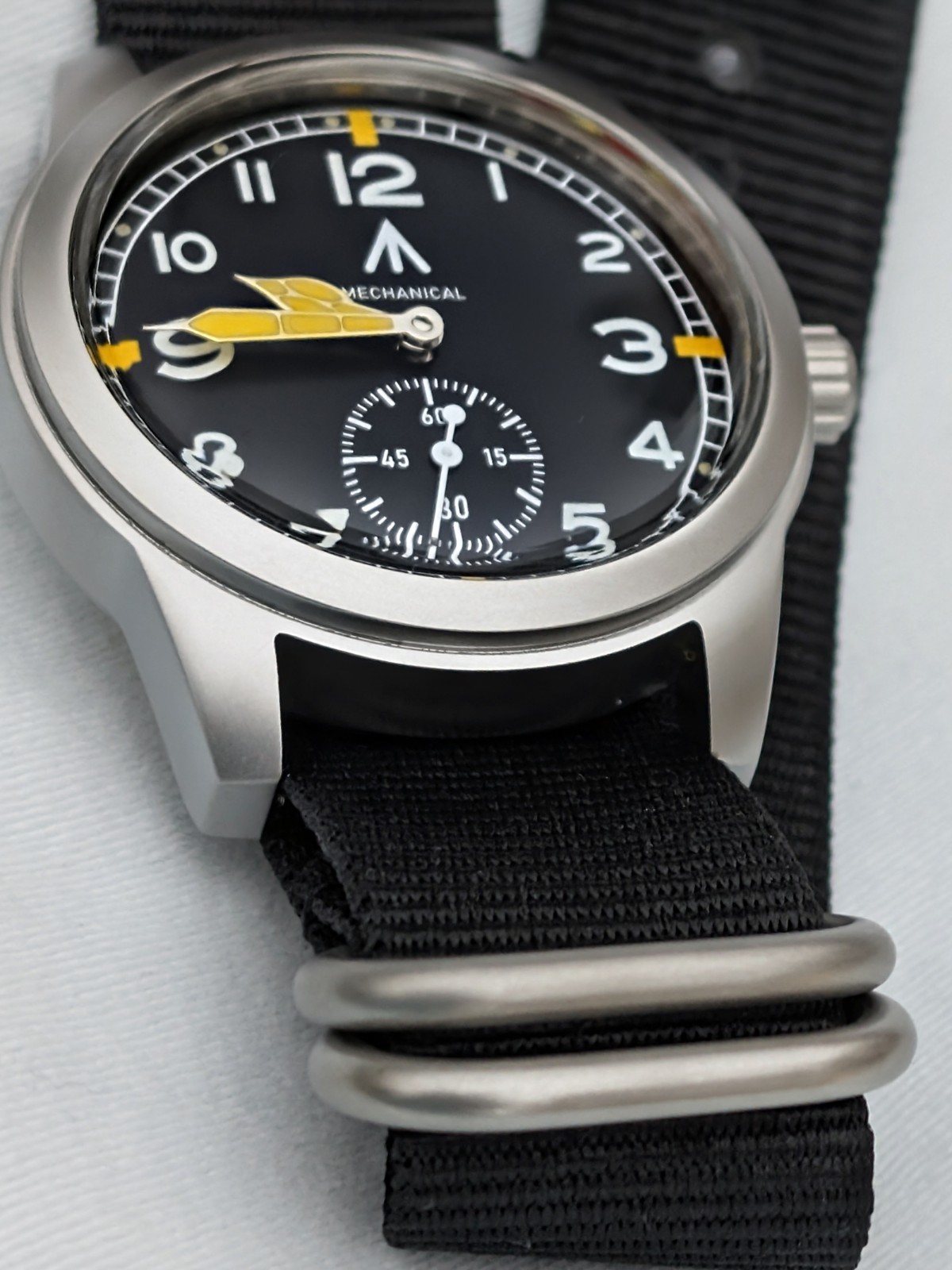 Toujours Pret Mechanical Dirty Dozen Military watch Blasted Stainless steel 39mm