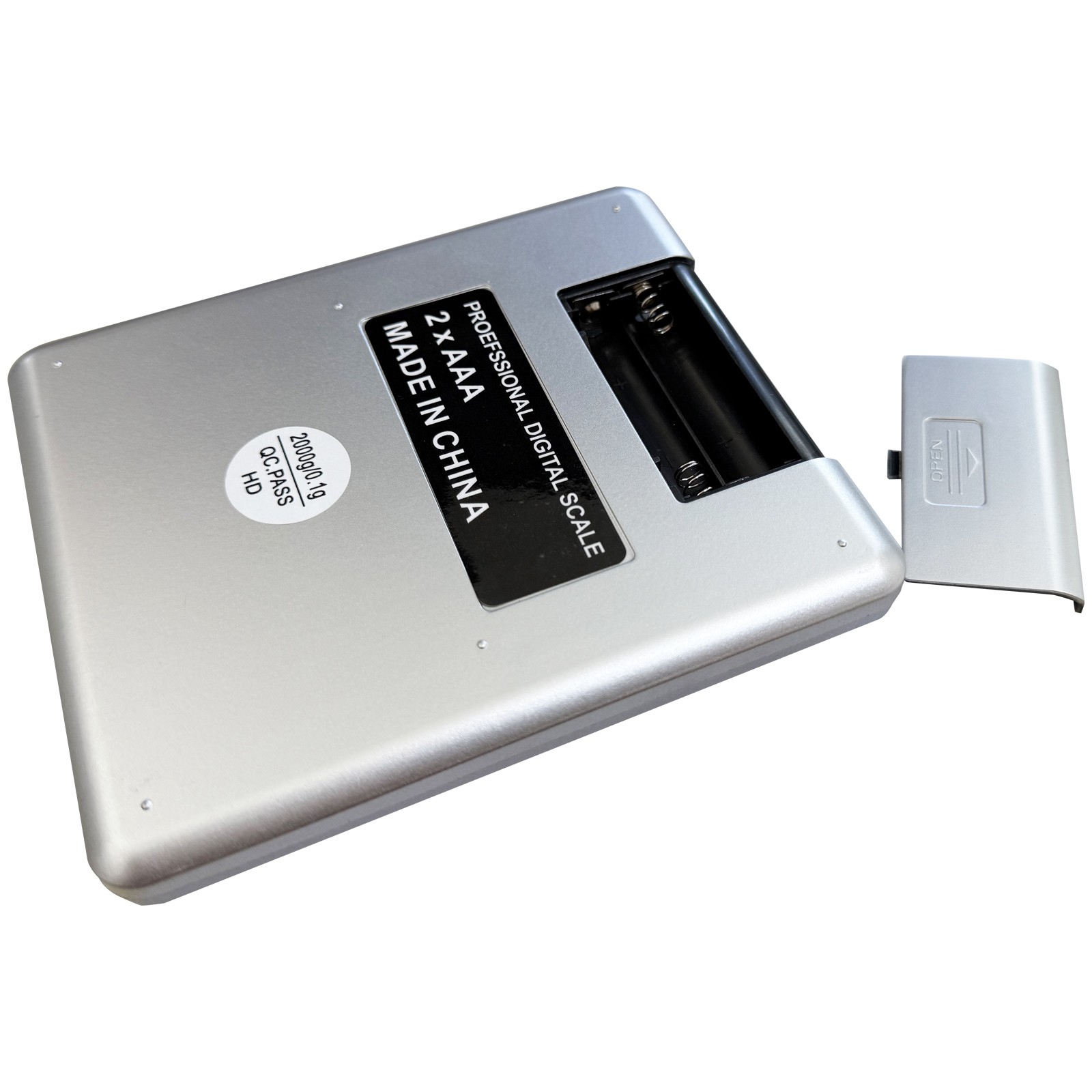 2000g x 0.1g Digital Jewelry Scale LCD Display Screen Dust-proof Stainless Steel