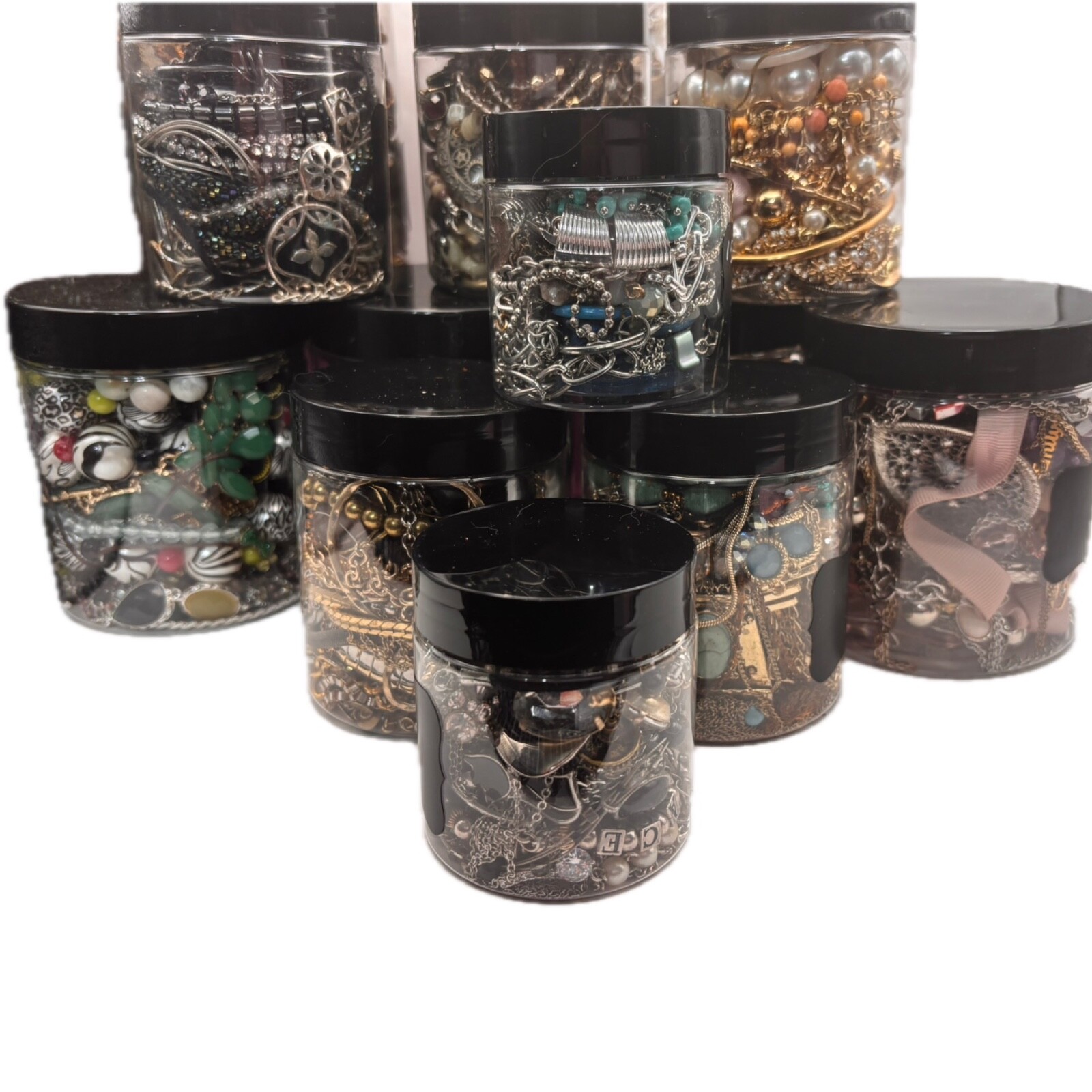 Mystery Jewelry Jar- All Wearable – No Junk Curation Available 4 Sizes