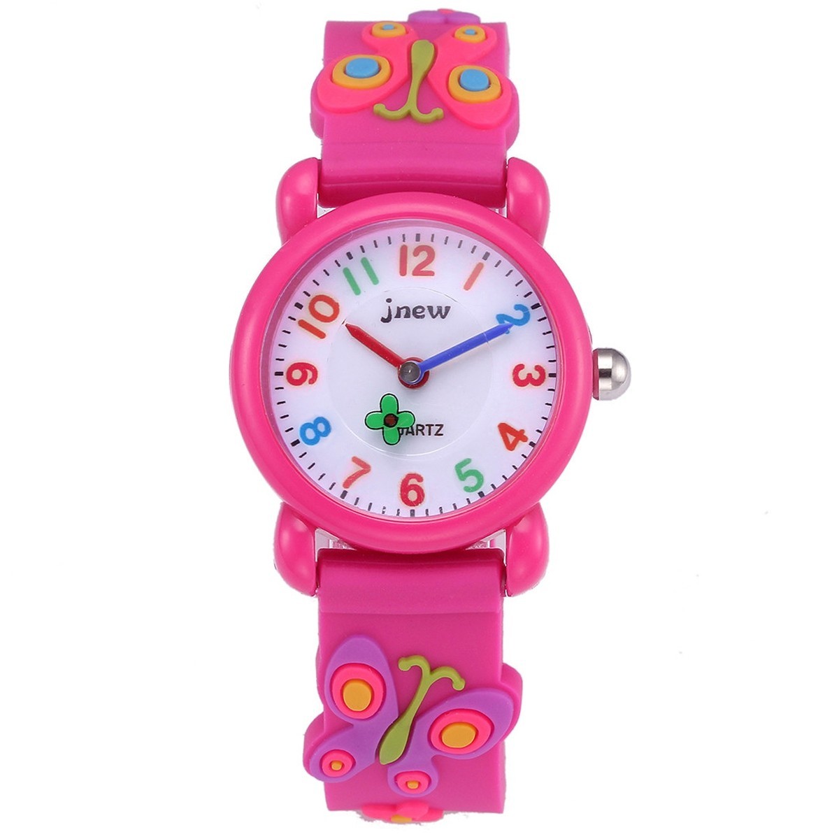 Kids Watches 3D Cartoon Butterfly with Silicone Band Boys and Girls