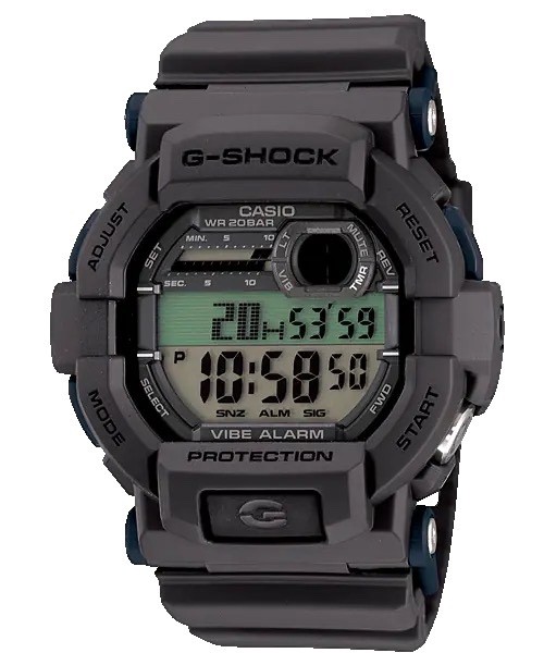 Casio GD350-8 Men’s G-Shock Grey Digital World Time Vibration Alarm Dive Watch
