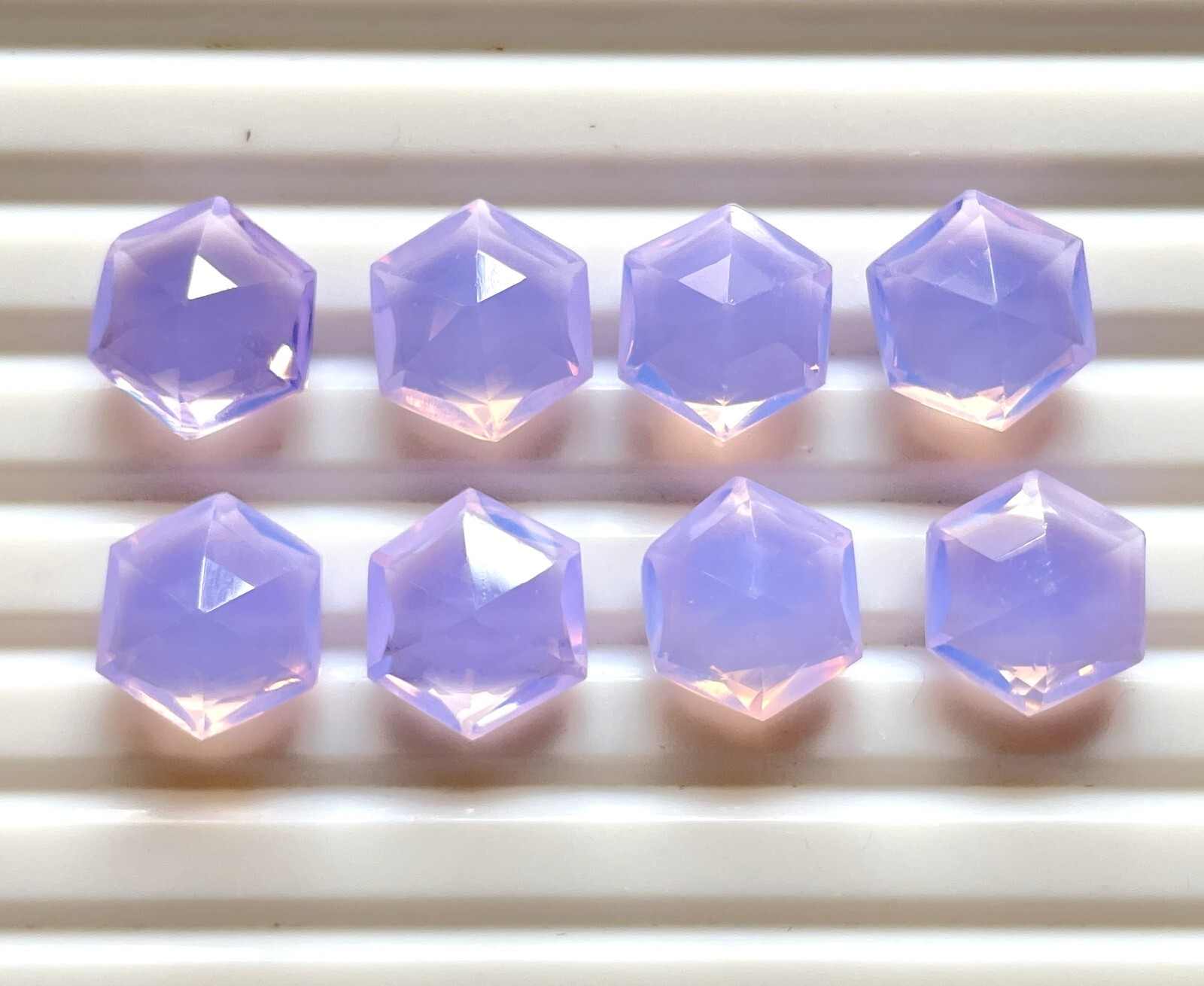 Beautiful Lavender Quartz Faceted Cut Hexagon Gemstone, Wholesale Loose Gemstone
