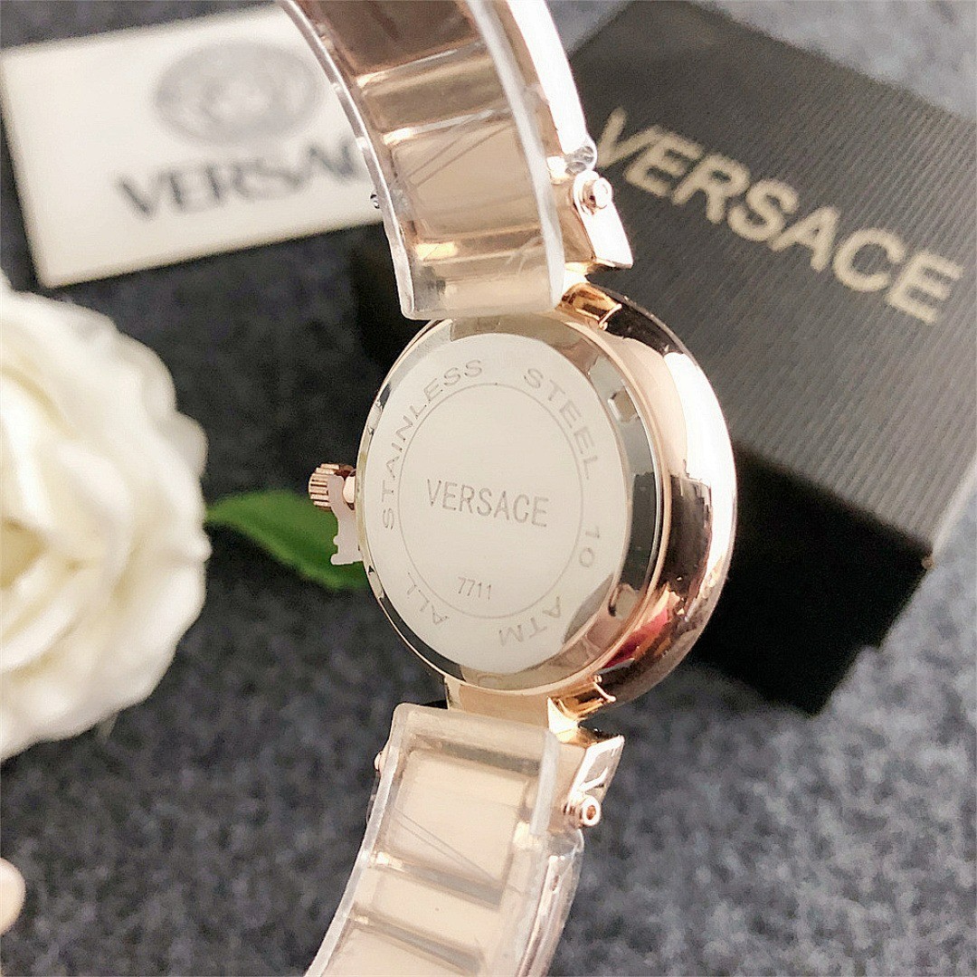 Versace Women’s Elegant Quartz Watch – 32mm Dial, Alloy Band with Box