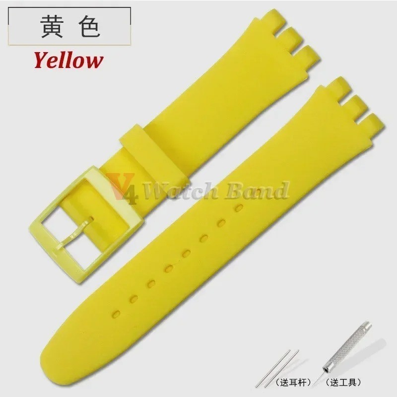 Wrist Watch Band Strap For Swatch 16mm 17mm 19mm 20mm Rubber Silicone Watchband.