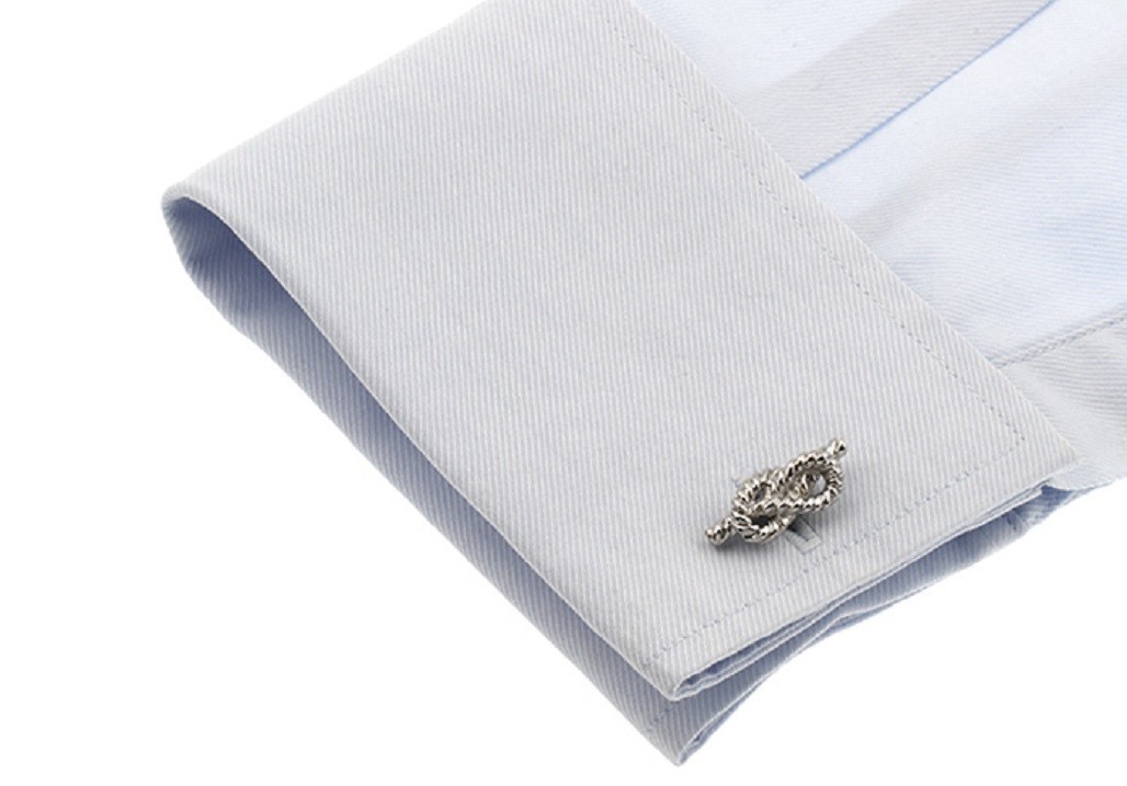 Knot Rope Sailor Ship Pair Cufflinks Wedding Fancy Gift Box & Polishing Cloth