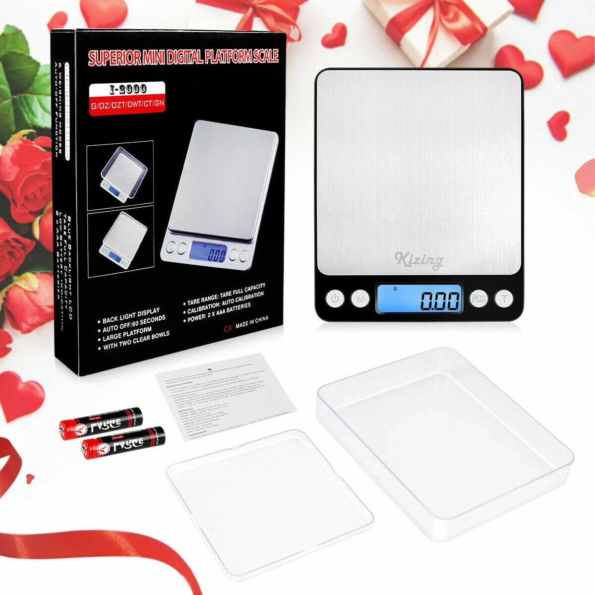 Portable 0.01g – 500g Black Digital Scale Jewelry Pocket Balance Weight Gram LCD