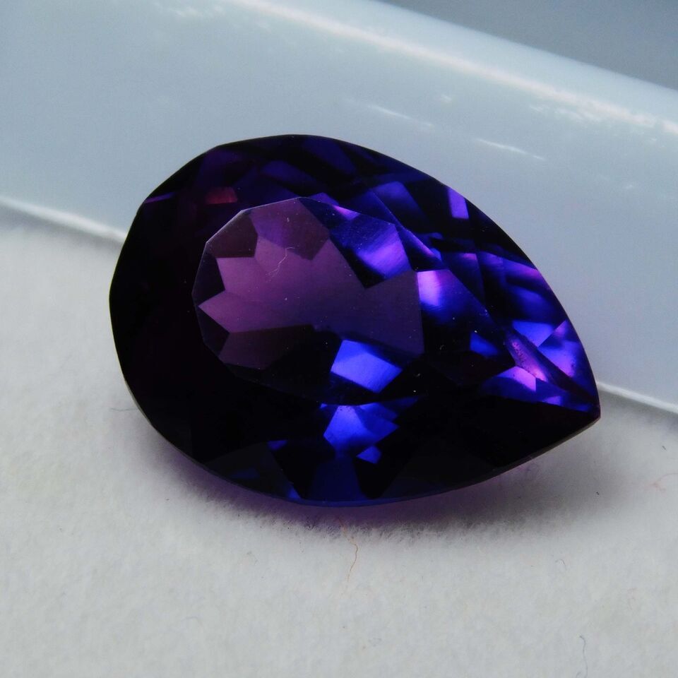 7 Ct NATURAL Extremely Rare PURPLE Tanzanite PEAR Cut CERTIFIED Loose Gemstone