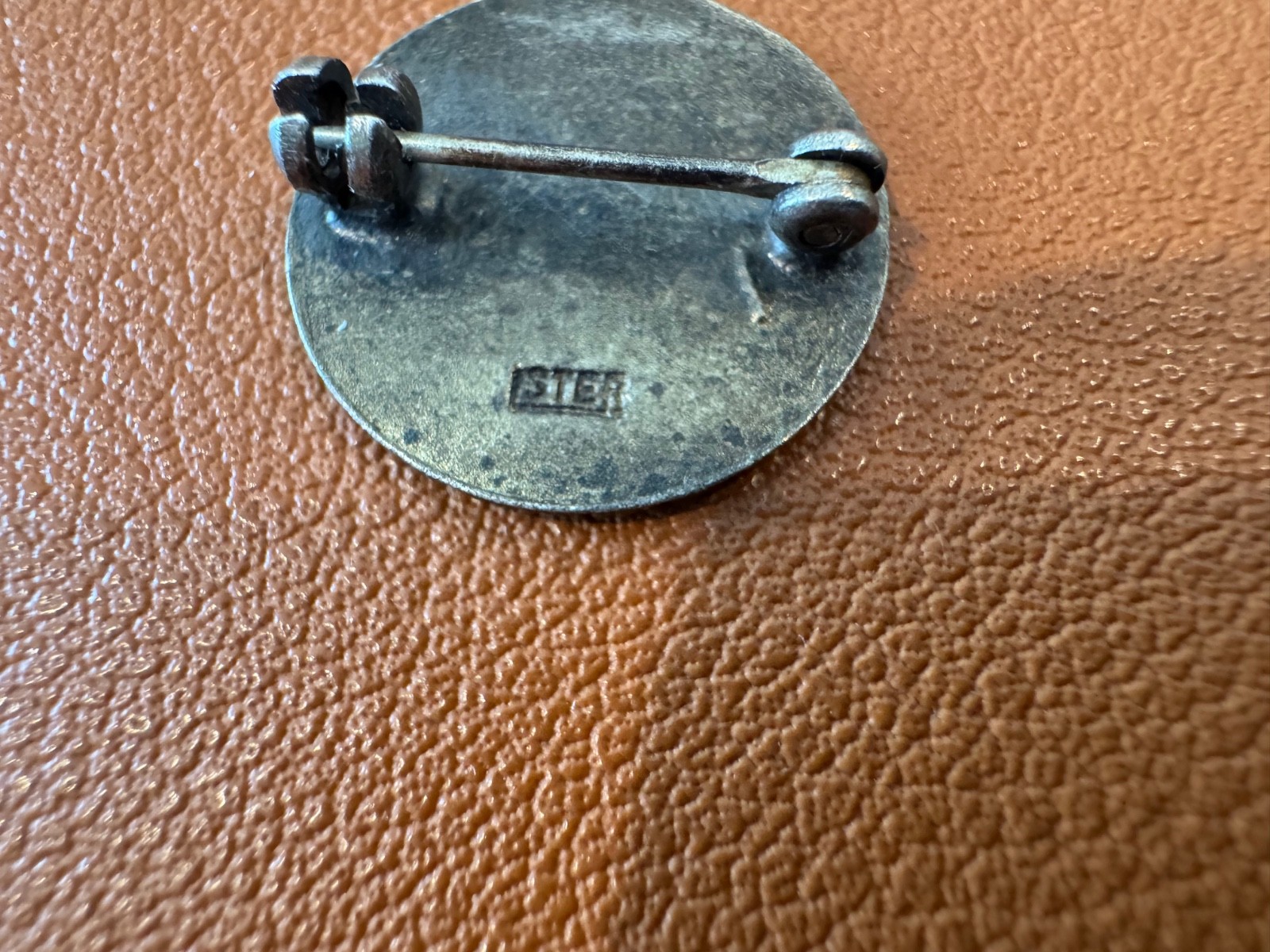 Vintage Sterling Silver & Blue Enamel Alco 1 Year Lapel Pin