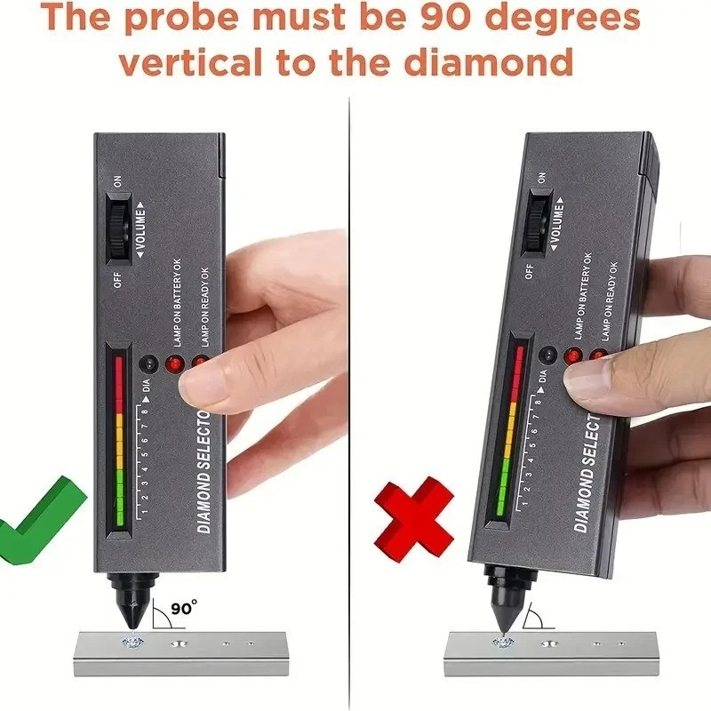 Diamond Tester Portable Gem Selector Gemstone Jeweler Tool Testing Kit Pen