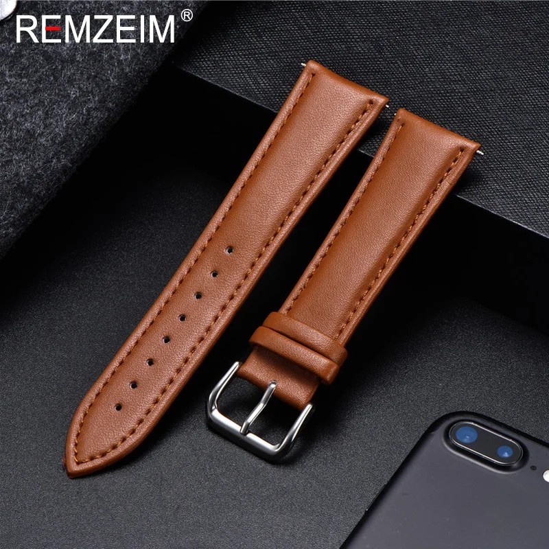 16mm 18mm 20mm 22mm 24mm Genuine Leather Watch Band Strap Bracelet