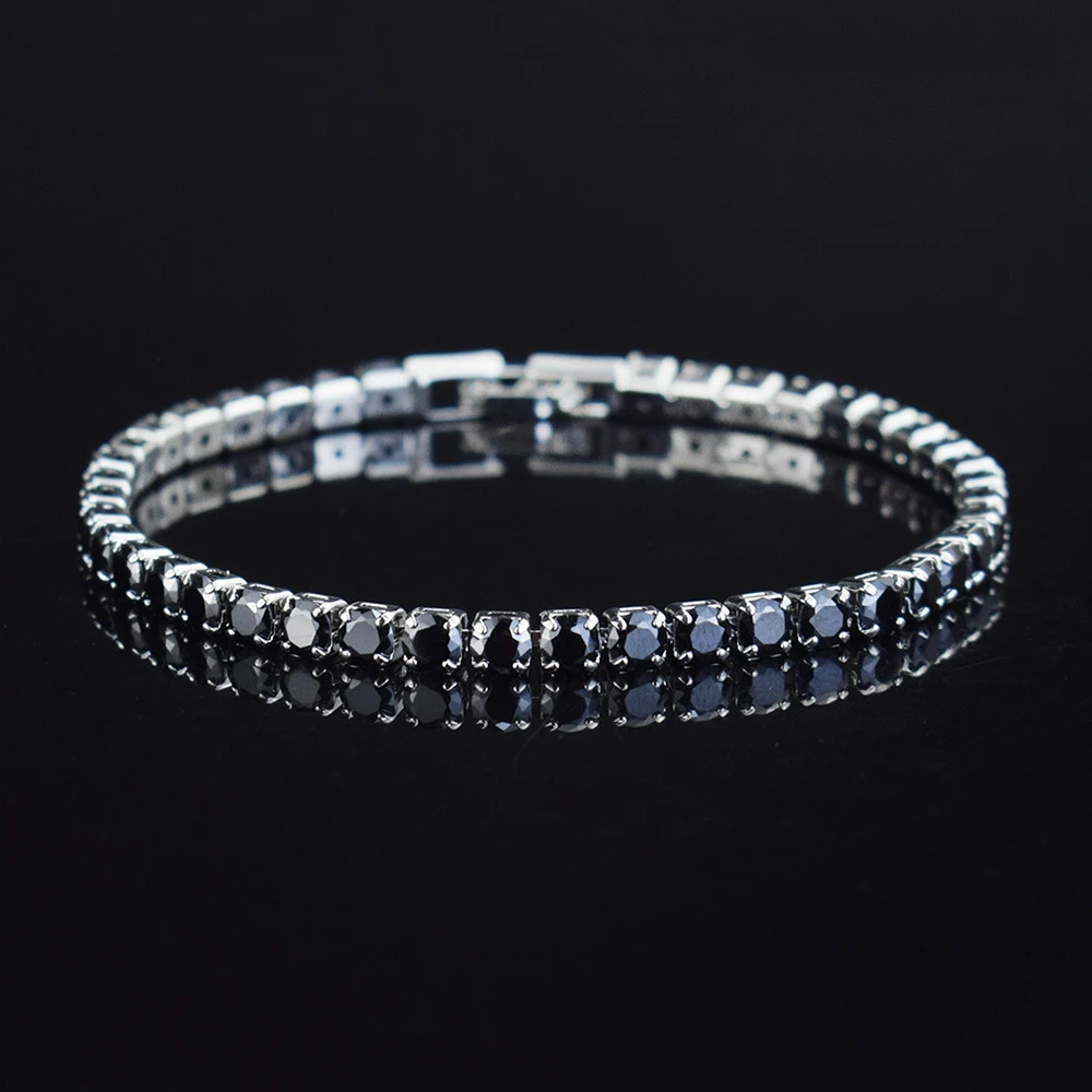4Mm Micro-Inlaid Zircon Tennis Bracelet for Women 2025 New Men Bracelet Homme Je