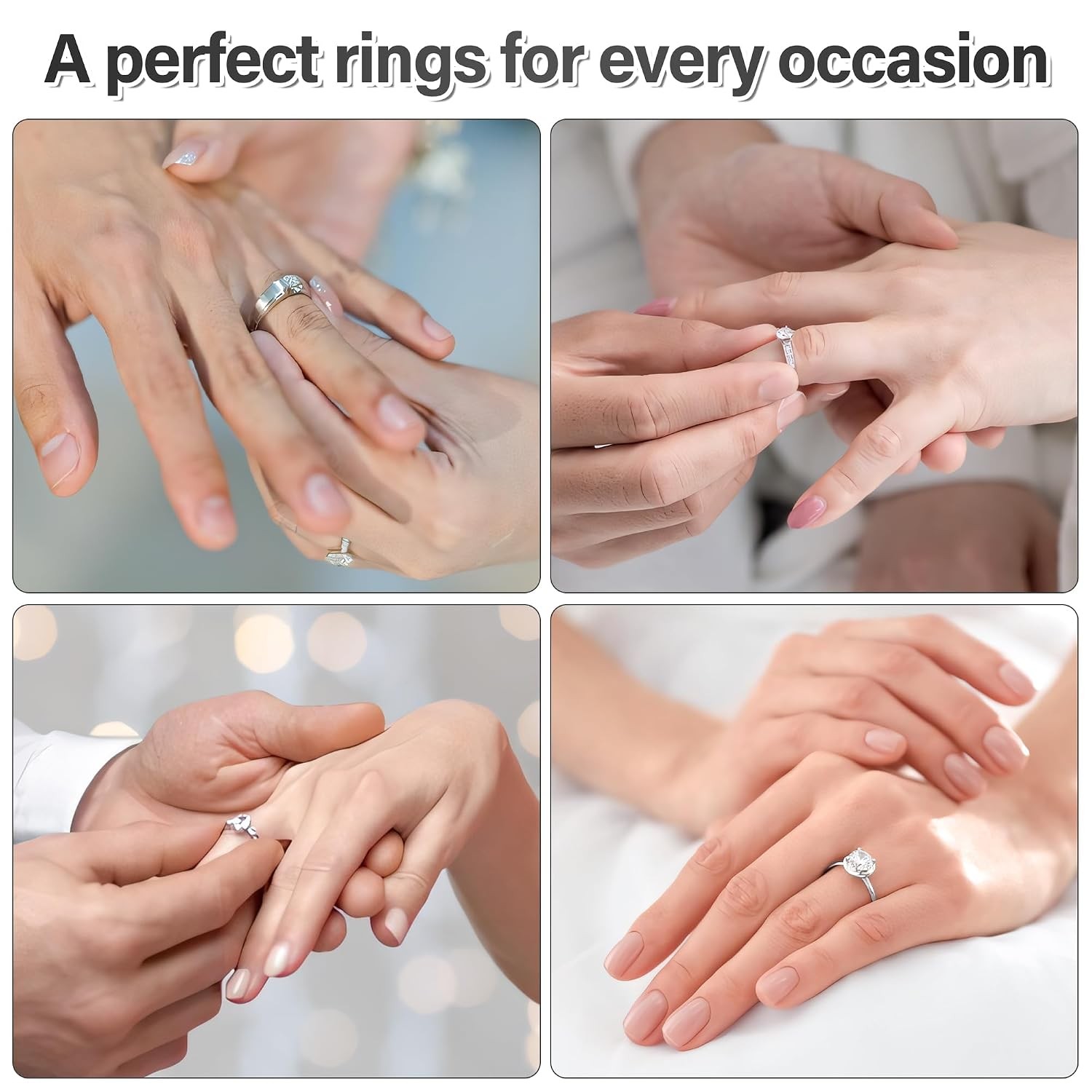 Ring Sizer Measuring Tool Stainless Steel Finger Rings Gauge 0-13 Sizing Measuri