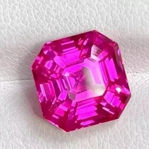 Natural 30.26 Ct AGL Certified Pink Sapphire Asscher Cut Loose Rare Gemstone