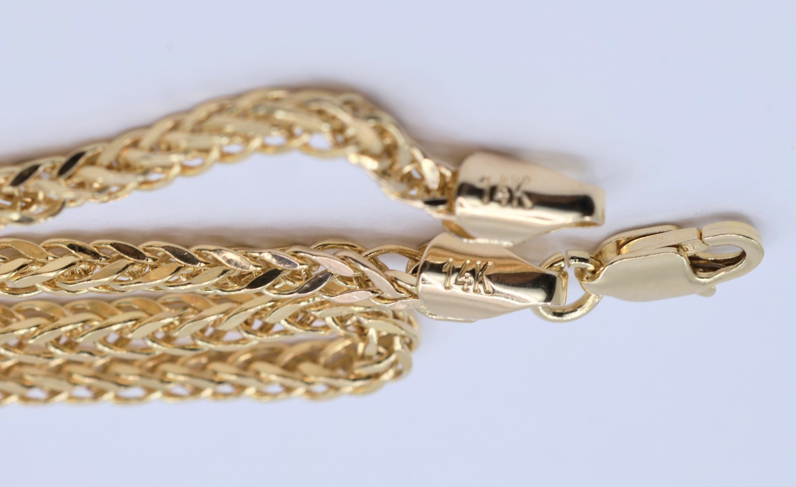Beautiful 14K Solid Yellow Gold Designer Franco Link Chain Necklace – 18″ Length