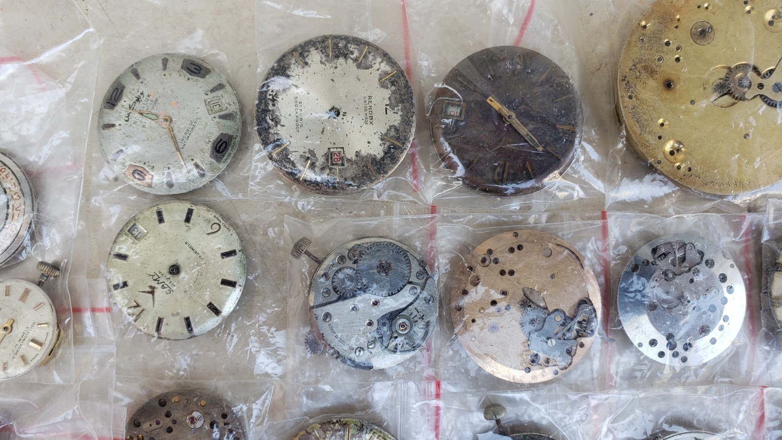 Antique Vintage Automatic Manual Wind Mixed Watch Movements- Lot Of 72 Movement