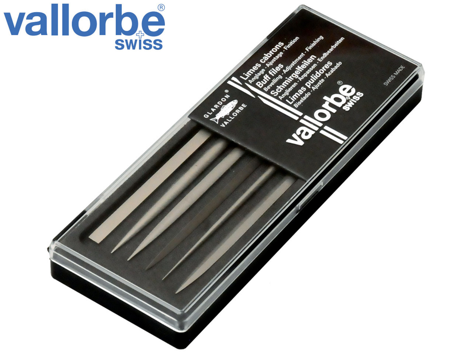GLARDON ® VALLORBE NEEDLE BUFF FILES 14 cm SET OF 6 LAC2462