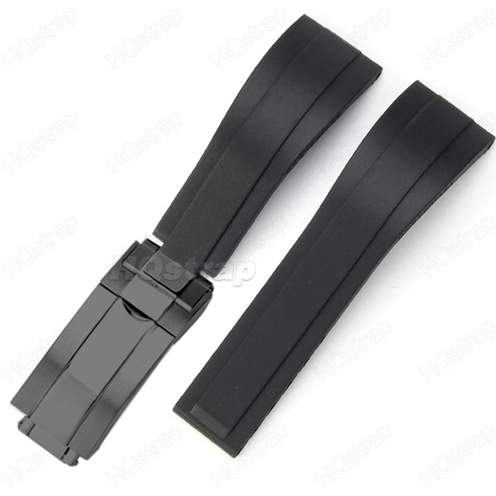 20MM RUBBER STRAP BAND FITS FOR ROLEX DATEJUST SUB GMT DAYTONA REPLACEMENT