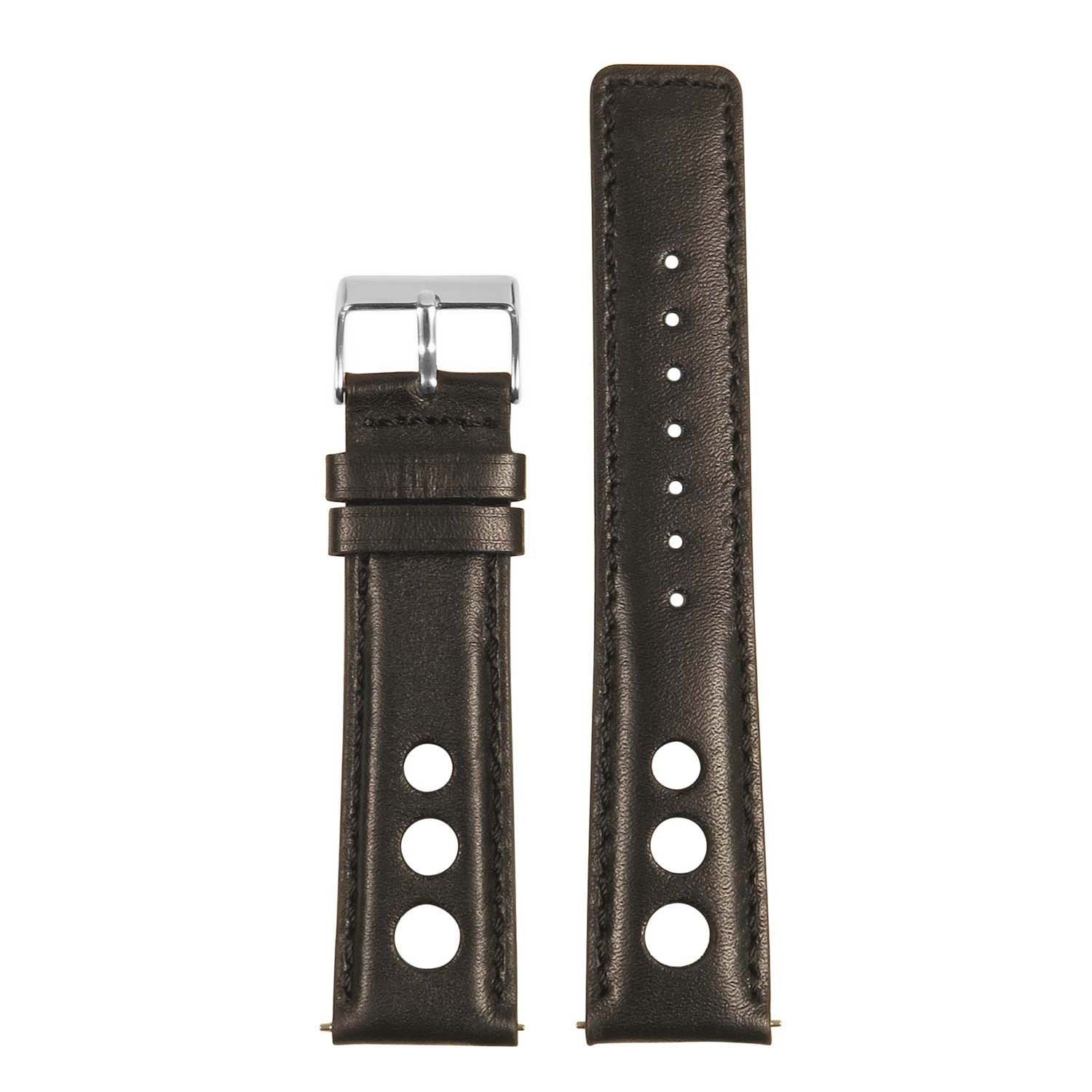StrapsCo Genuine Leather Rally Watch Band Strap Quick Release 20mm 22mm 24mm