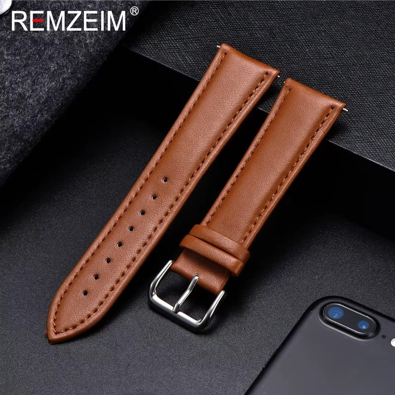 16mm 18mm 20mm 22mm 24mm Genuine Leather Watch Band Strap Bracelet