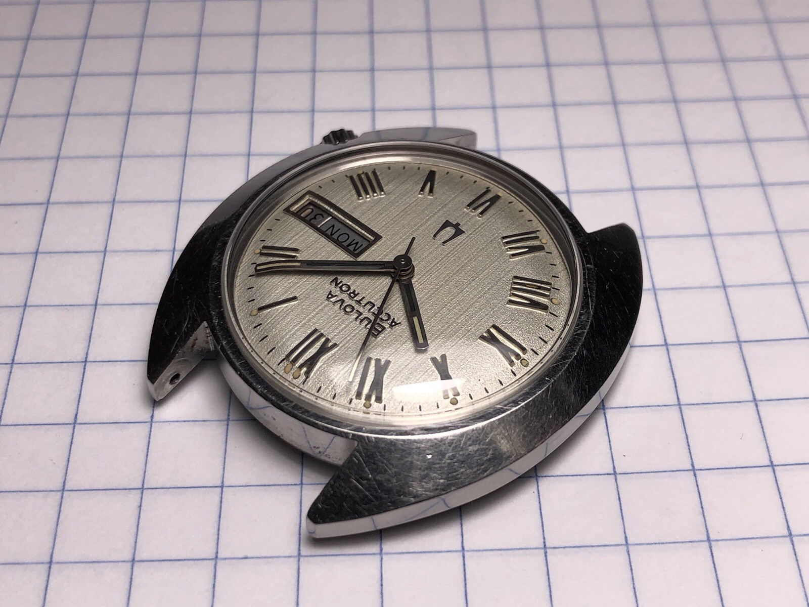 Vintage 1973 Bulova Accutron Day Date Tuning Fork 2182 Men’s Watch