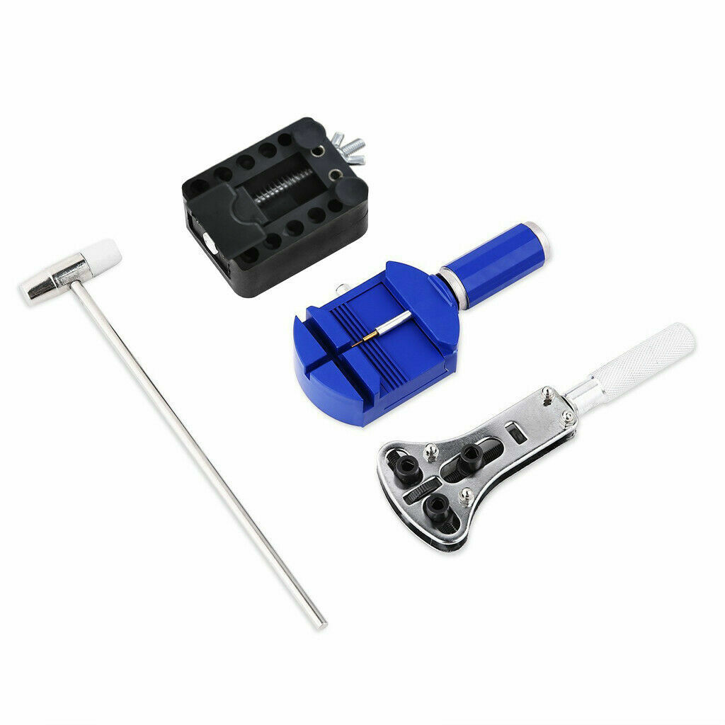 147PC Watch Battery Change Repair Tool Band Pin Remover Back Case Opener 55mm Ki