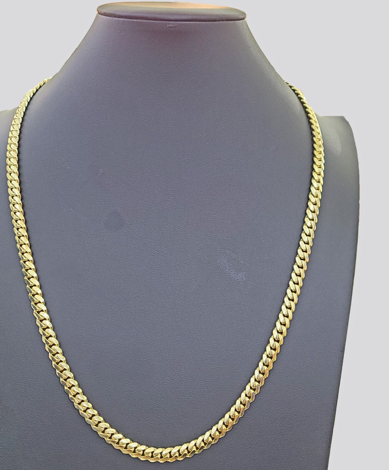 solid 14k Real Yellow Gold Miami Cuban Link Chain 7mm Necklace 20″-26″ Inch