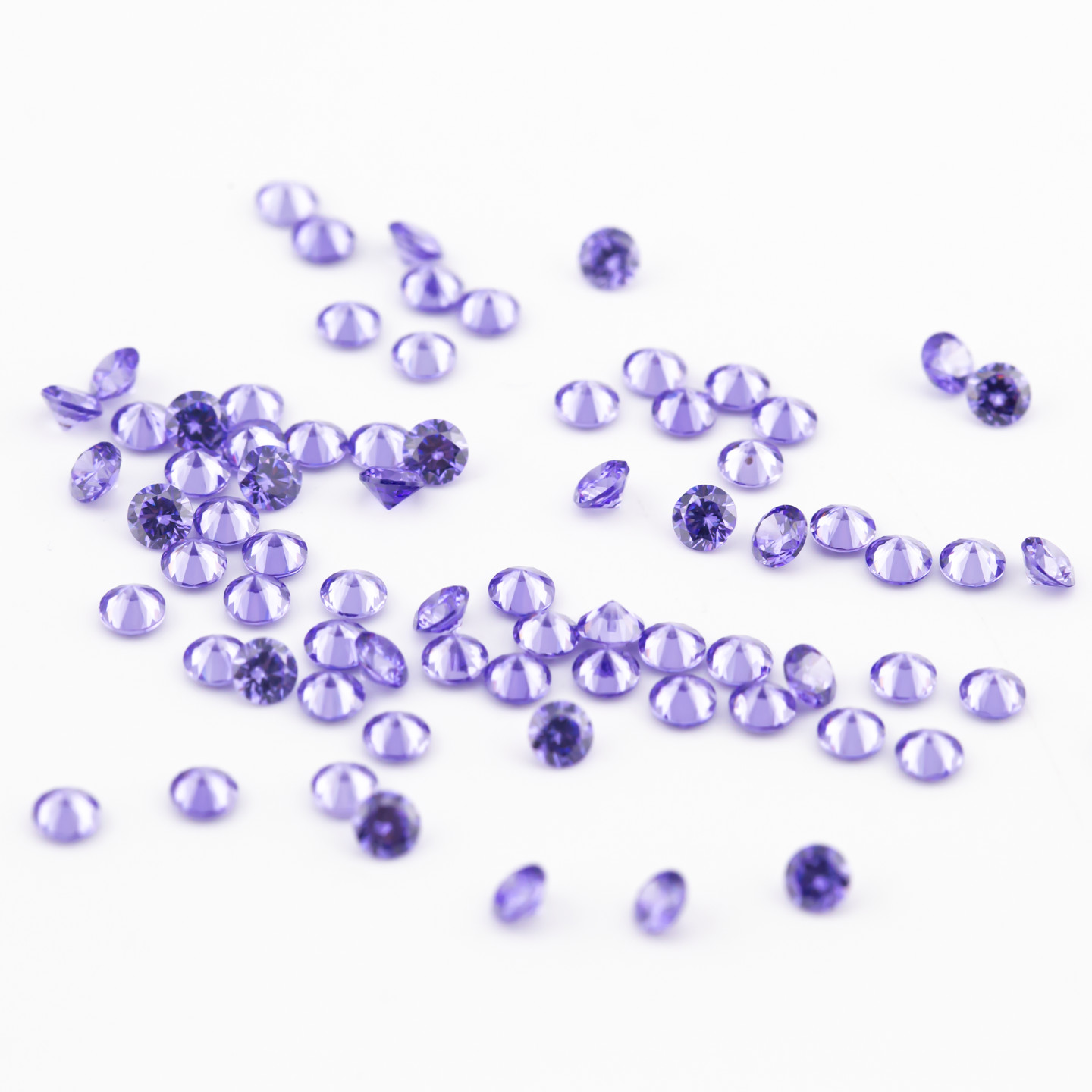 0.8-3mm Round Violet Loose Cubic Zirconia Stones 5A CZ Gemstones for Jewelry