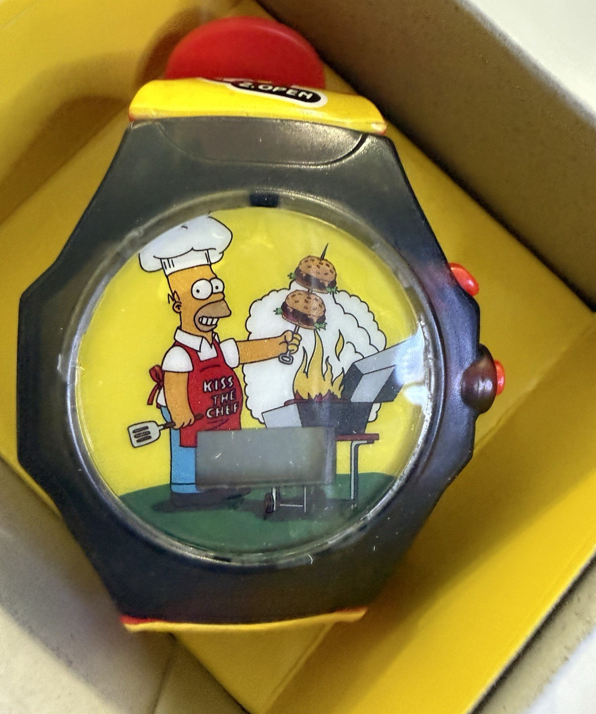 The Simpsons “Mmm… Burger” Analog-Digital Quartz LCD Kids Wristwatch w/ Box