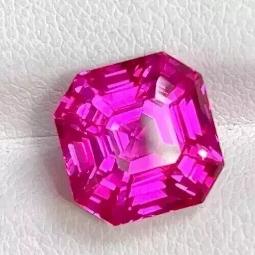 Natural 30.26 Ct AGL Certified Pink Sapphire Asscher Cut Loose Rare Gemstone